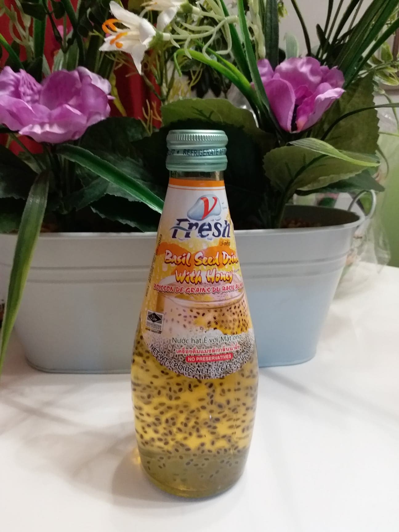 V Fresh Basil Seed Drink With Honey Jessica s Filipino Foods