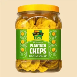TROPICAL SUN PLANTAIN CHIPS LIGHTLY SALTED 450G